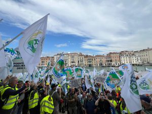 La protesta dei cacciatori veneti